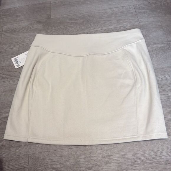 NWT LuLuLemon Scuba High Rise Mini Skirt Bone Extra Large - Picture 2 of 12